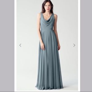 BWT Jenny Yoo Liana dress in Mayan Blue Sz 12